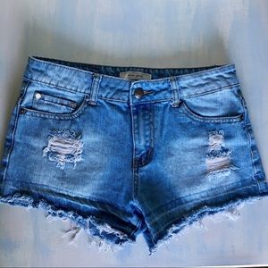 Adam Levine Distressed Shorts